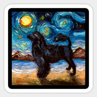 Portuguese Water Dog Night Sticker